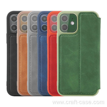 Funda de cuero con tapa vintage para Galaxy S21